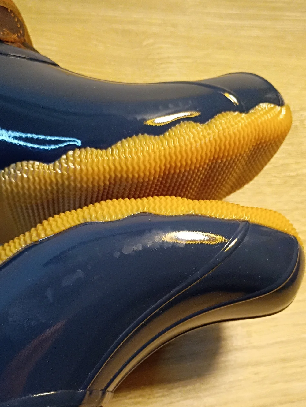 Sperry Brown Blue Waterproof Rubber Boots Size 8 New, No tags